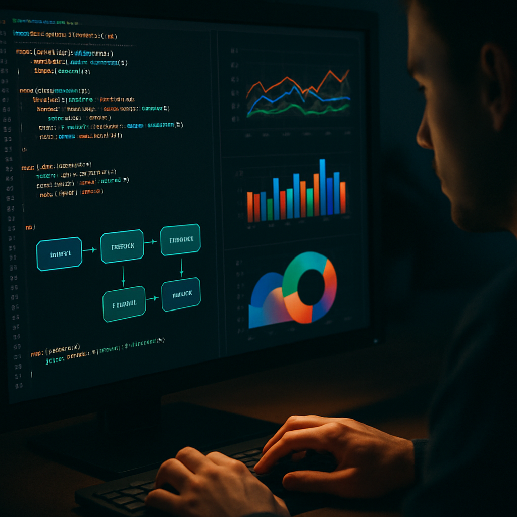 Data engineer managing data preparation pipeline as part of enterprise AI adoption costs