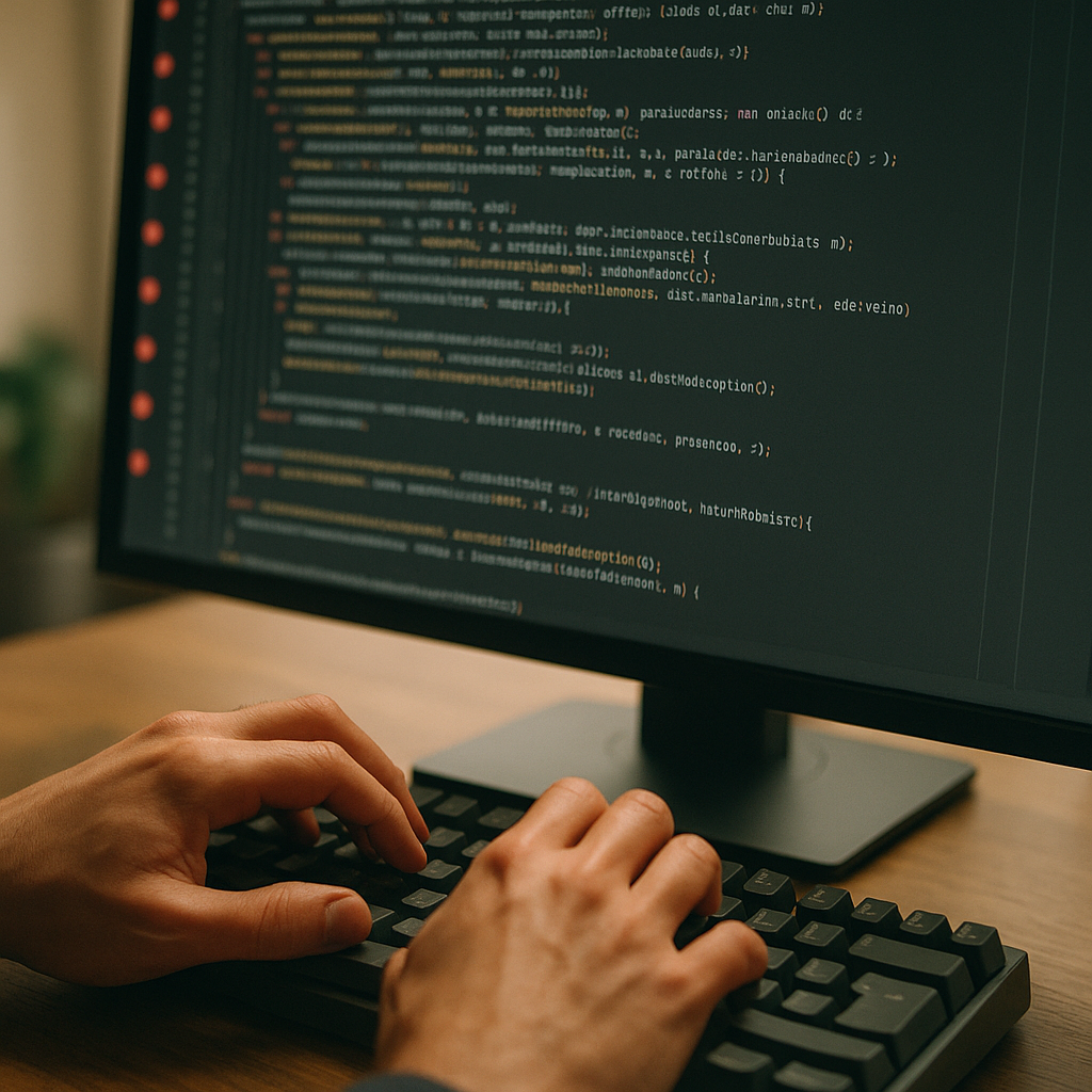Developer analysing technical debt warnings in a legacy codebase