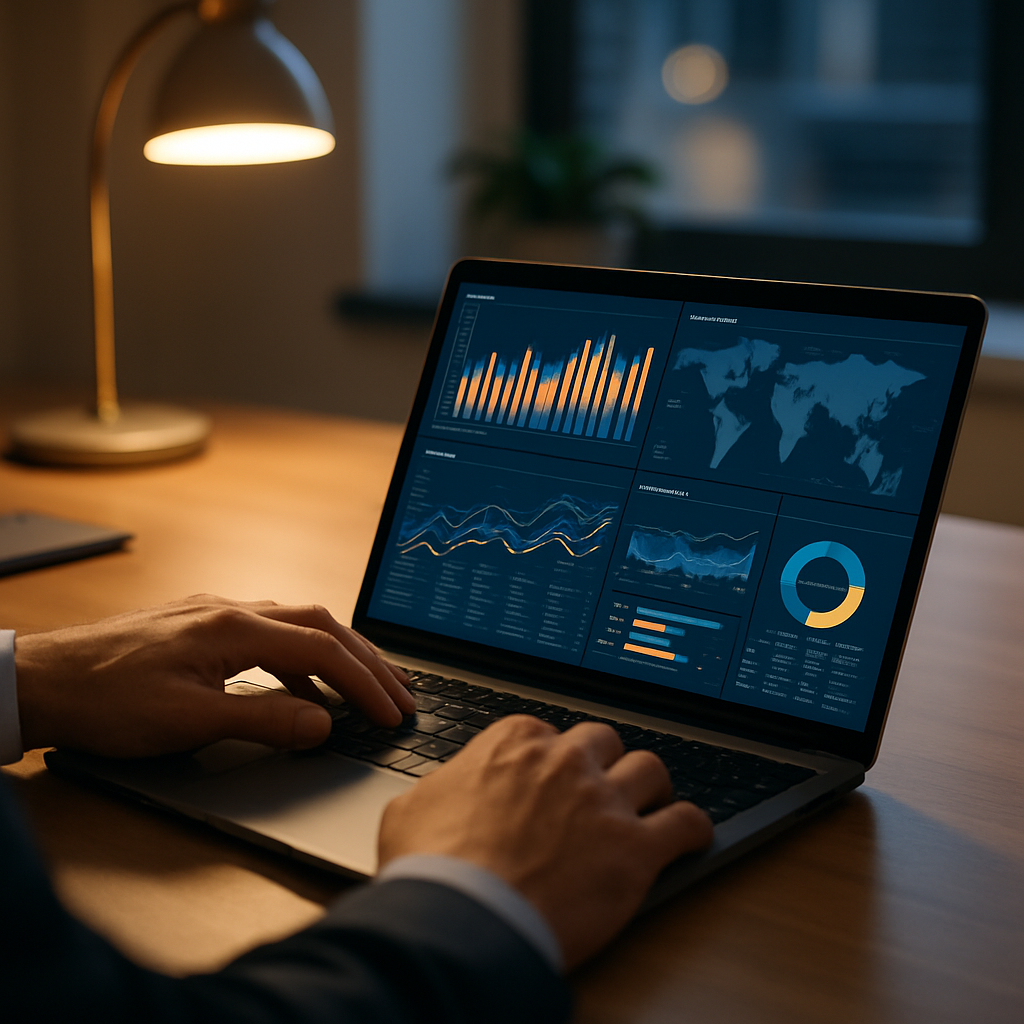 Data analytics dashboard relevant to Chief AI Officer role business responsibilities