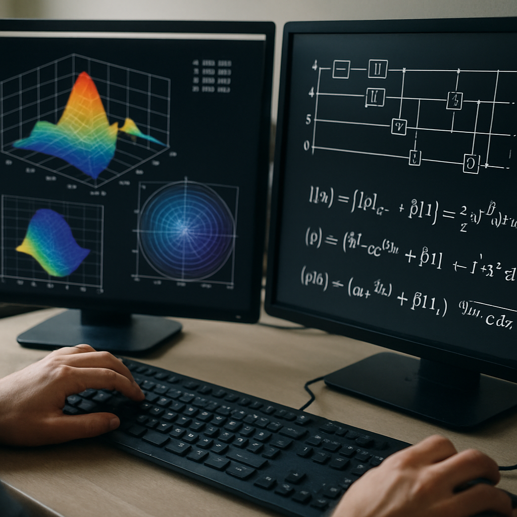 Close-up of a developer working on quantum computing in business applications