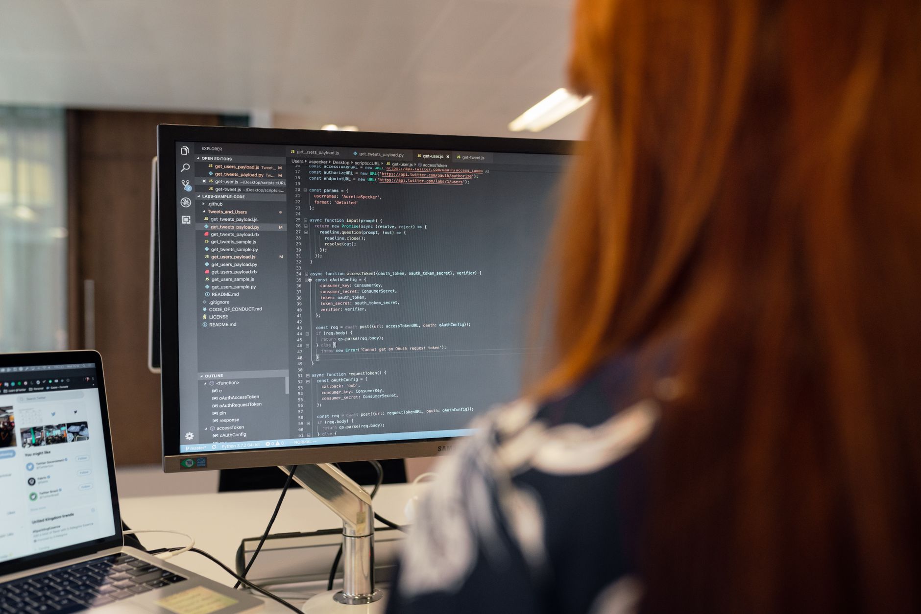 Developer screen showing machine learning code relevant to Ofcom machine learning regulation tools